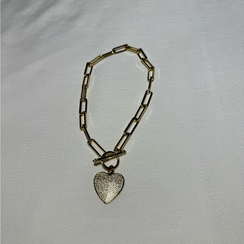 Gold Chain Heart Necklace